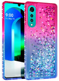 Liquid Sand Sparkling Glitter Waterfall Case Cover for LG Velvet Phone LM-G900M