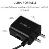 Black 2.1A USB TYPE-C WALL CHARGER USB PORT FOR MOTOROLA MOTO Z2 FORCE/PLAY, X4